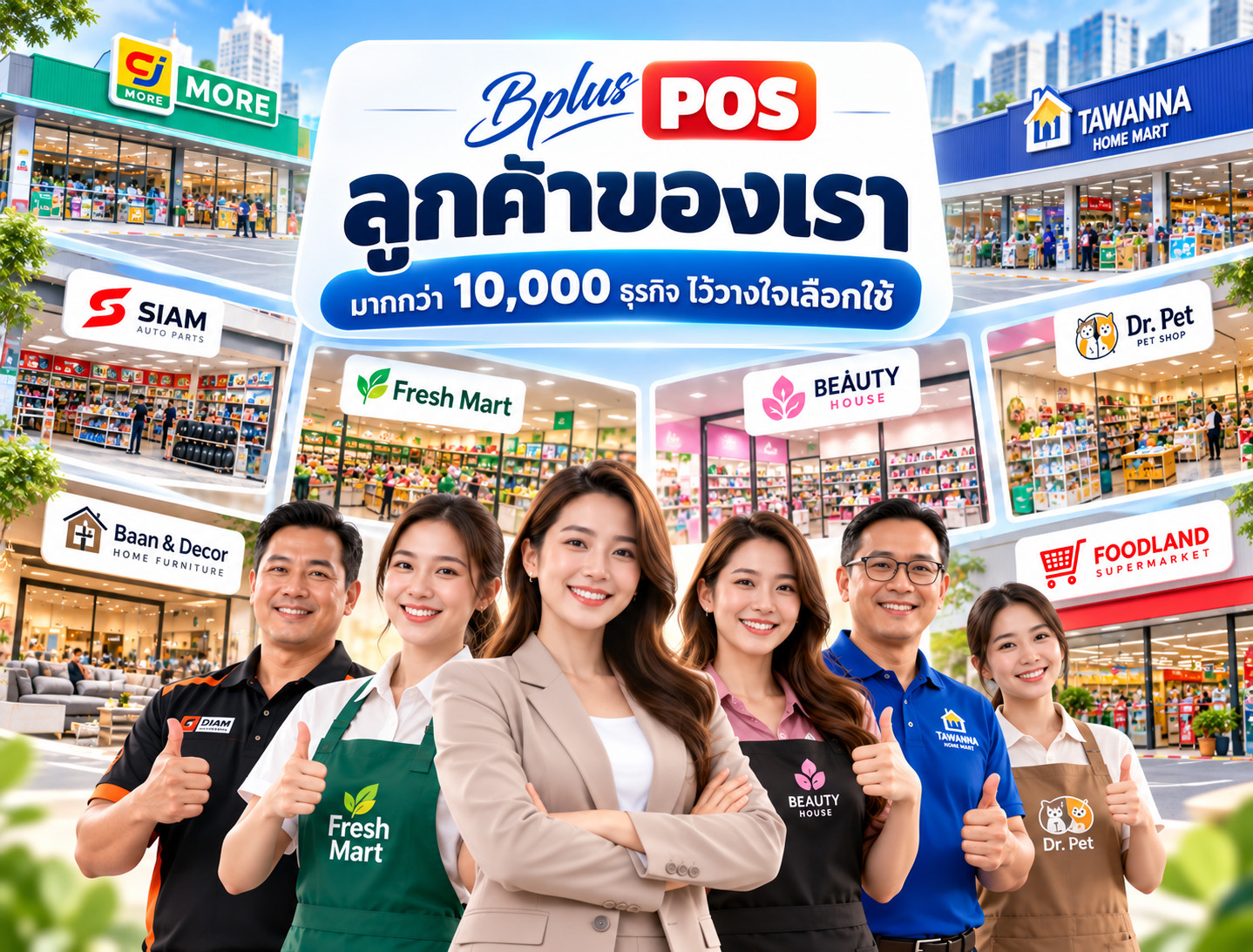 รายชื่อลูกค้าอ้างอิงที่ใช้งาน Business Plus POS ในธุรกิจค้าปลีกและค้าส่ง